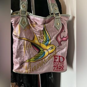 Vintage Ed hardy oversized shoulder bag
